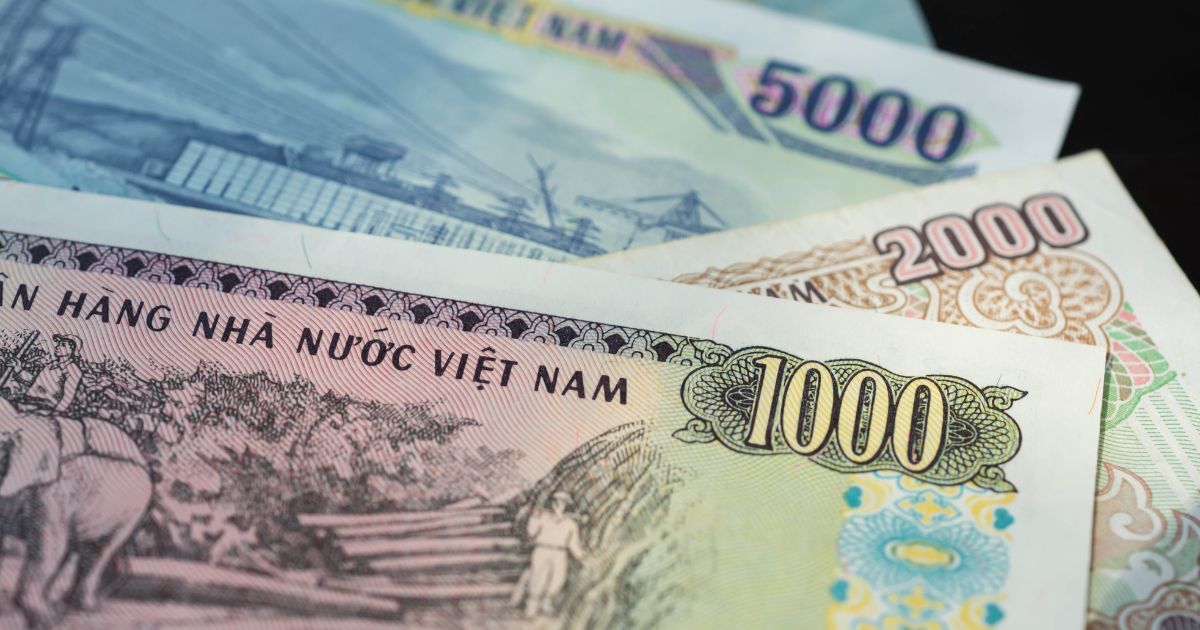 Vietnamese currency with Paper Material